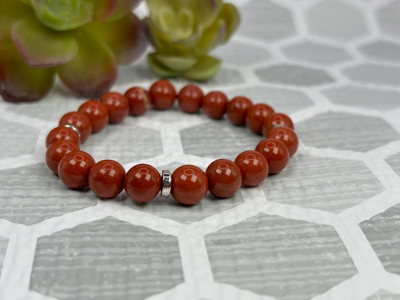 Red Jasper Crystal Bracelet Handmade