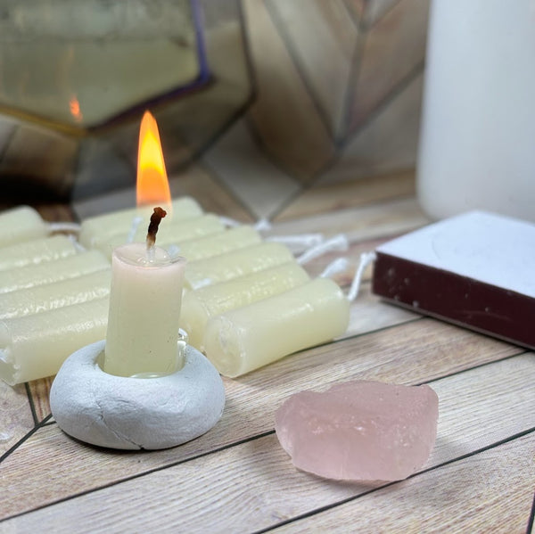 15-Minute Candle Meditation with Rose Quartz Lit