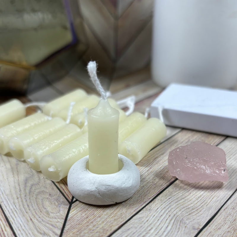 15-Minute Candle Meditation with Rose Quartz Unlit