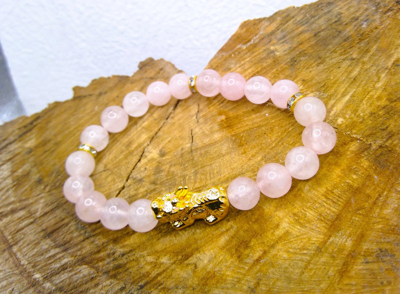 Rose Quartz Pixiu Bracelet Rgiht