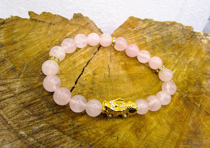 Rose Quartz Pixiu Bracelet Side