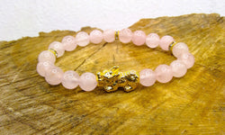 Rose Quartz Pixiu Bracelet Front