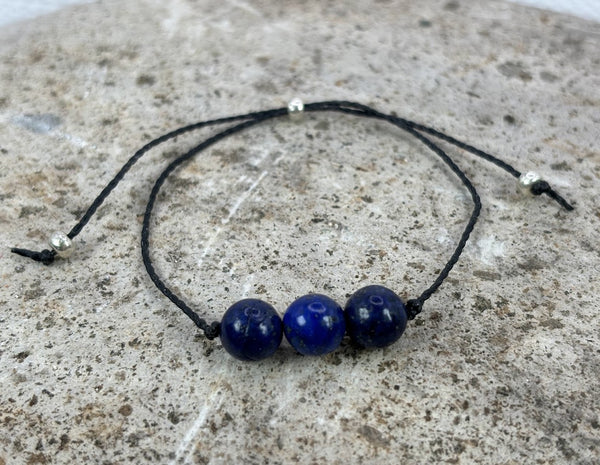 September Birthstone Adjustable Bracelet with Wax Cord