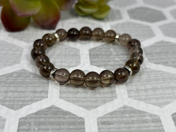 Smoky Quartz Crystal Bracelet Handmade