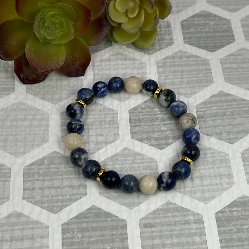 Sodalite Crystal Bracelet Handmade Top