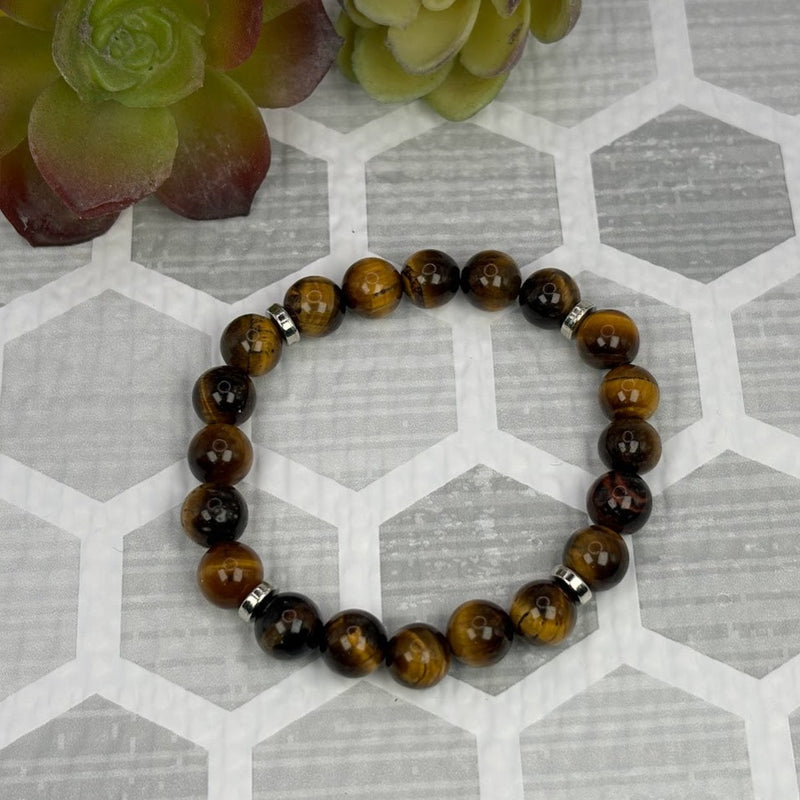 Tiger's Eye Crystal Bracelet Handmade Top