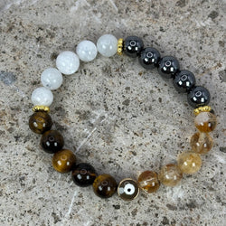 Travel and Accident Protection Crystal Bracelet with Evil Eye