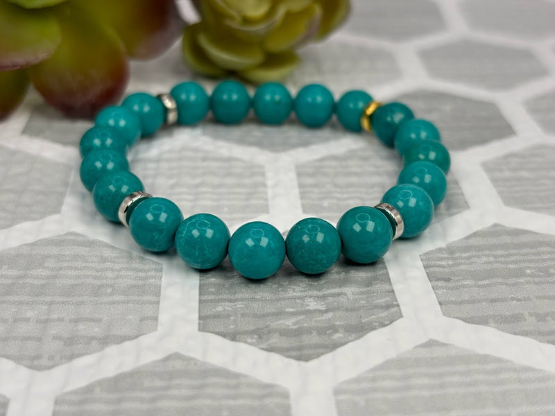 Turquoise Crystal Bracelet Handmade