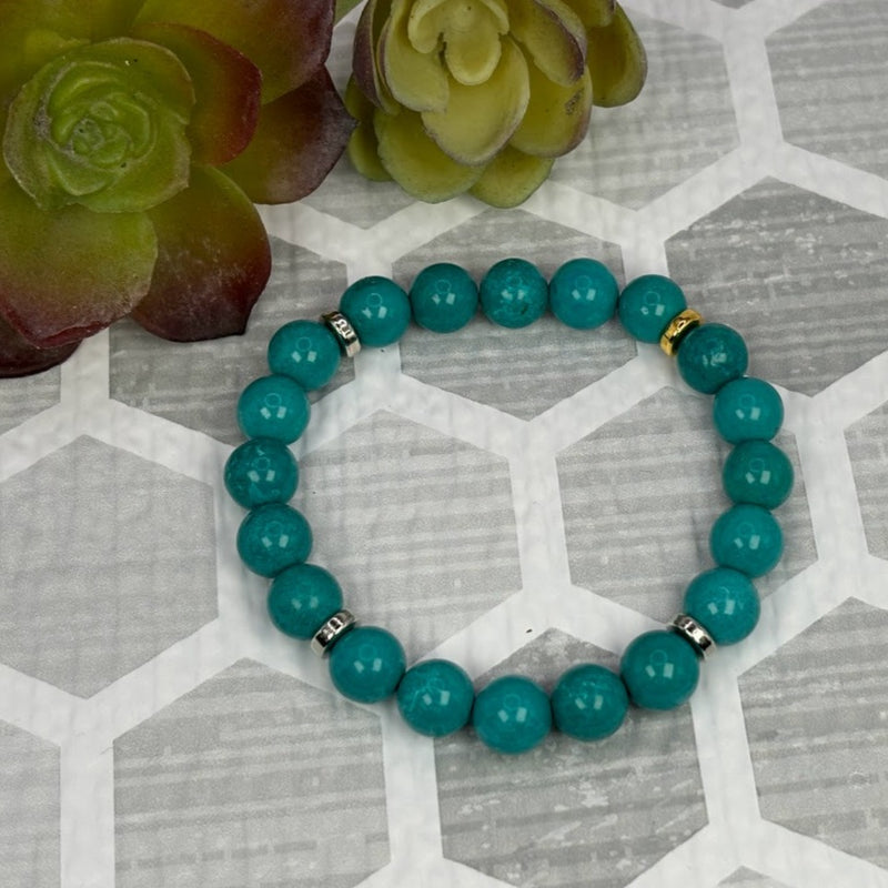 Turquoise Crystal Bracelet Handmade Top