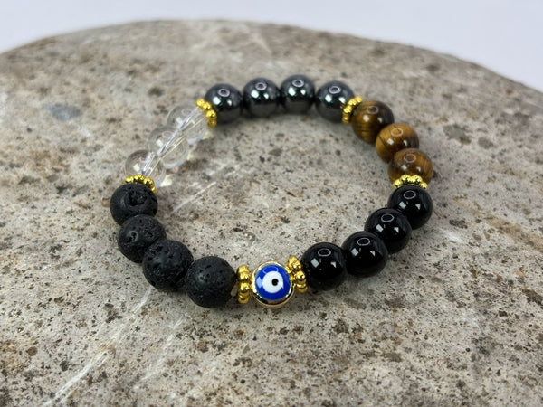 Ultimate protection Bracelet with Evil eye Front 