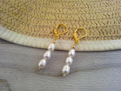 Rice Pearl Dangle Earrings