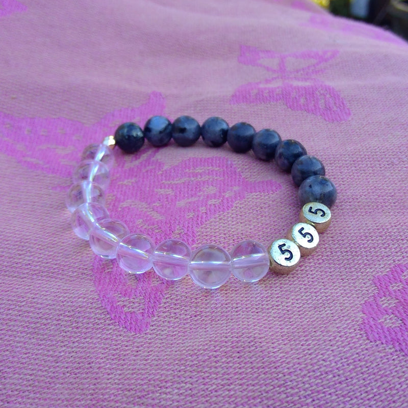 Angel Number 555 Crystal Bracelet Right