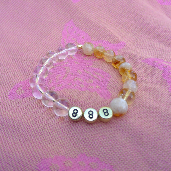 Angel Number 888Crystal Bracelet Front