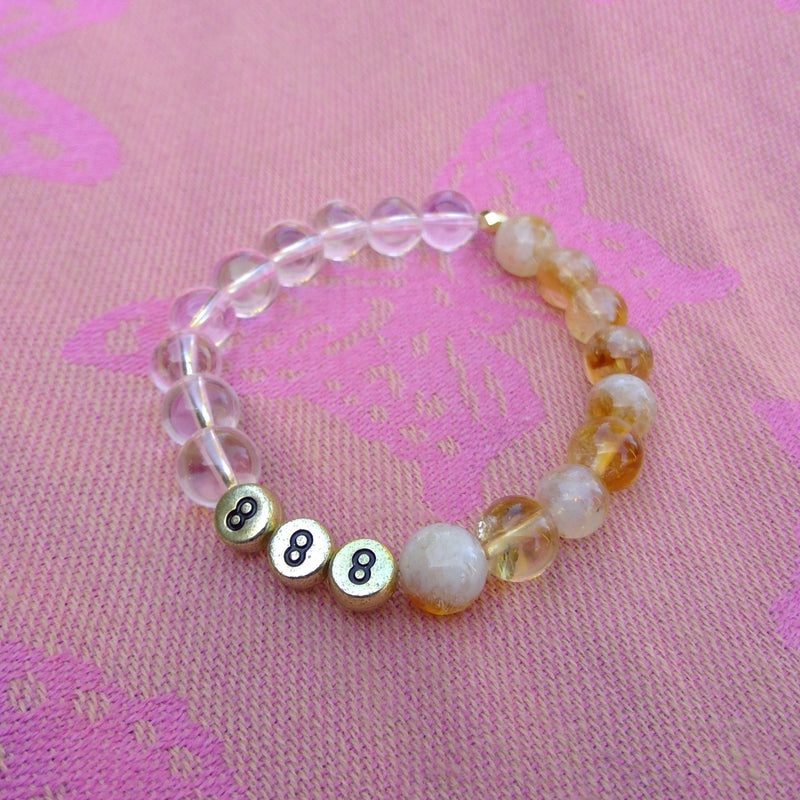 Angel Number 888Crystal Bracelet  Left