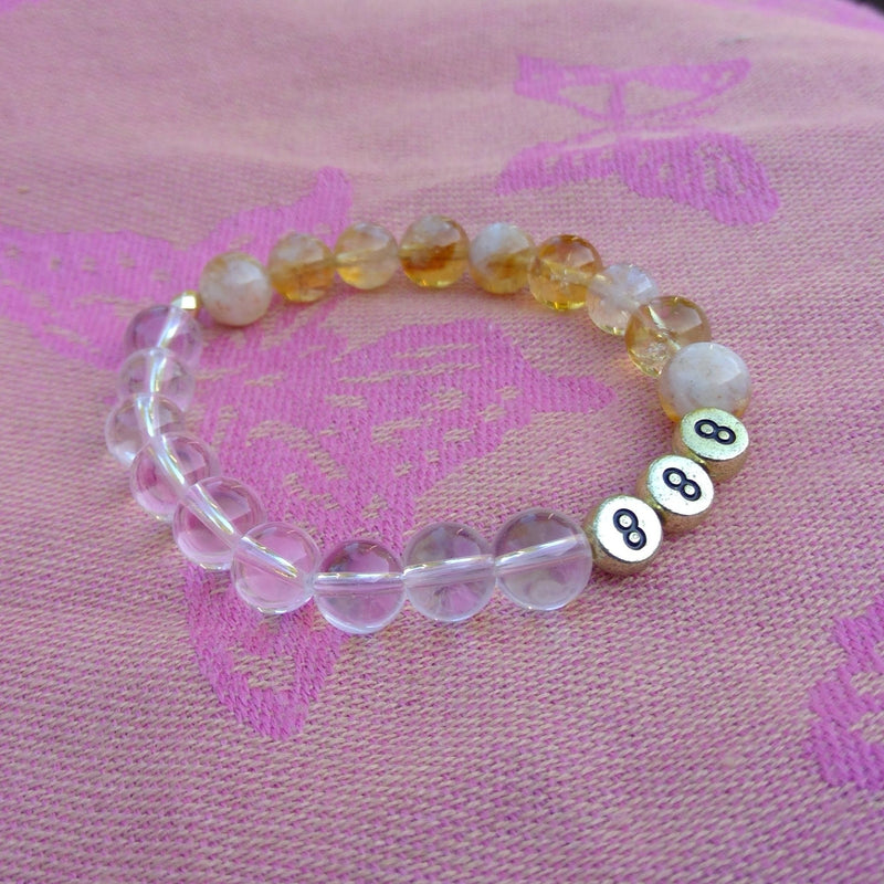 Angel Number 888Crystal Bracelet Right