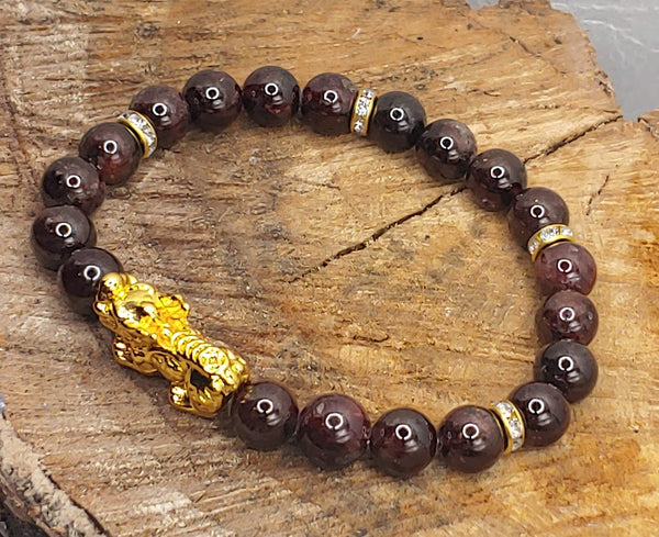 Garnet Pixiu Bracelet Left