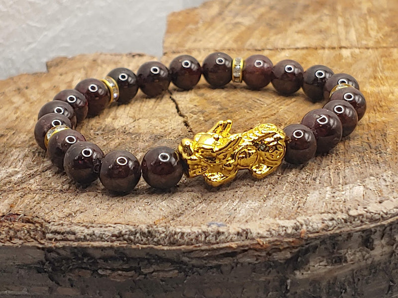 Garnet Pixiu Bracelet Right