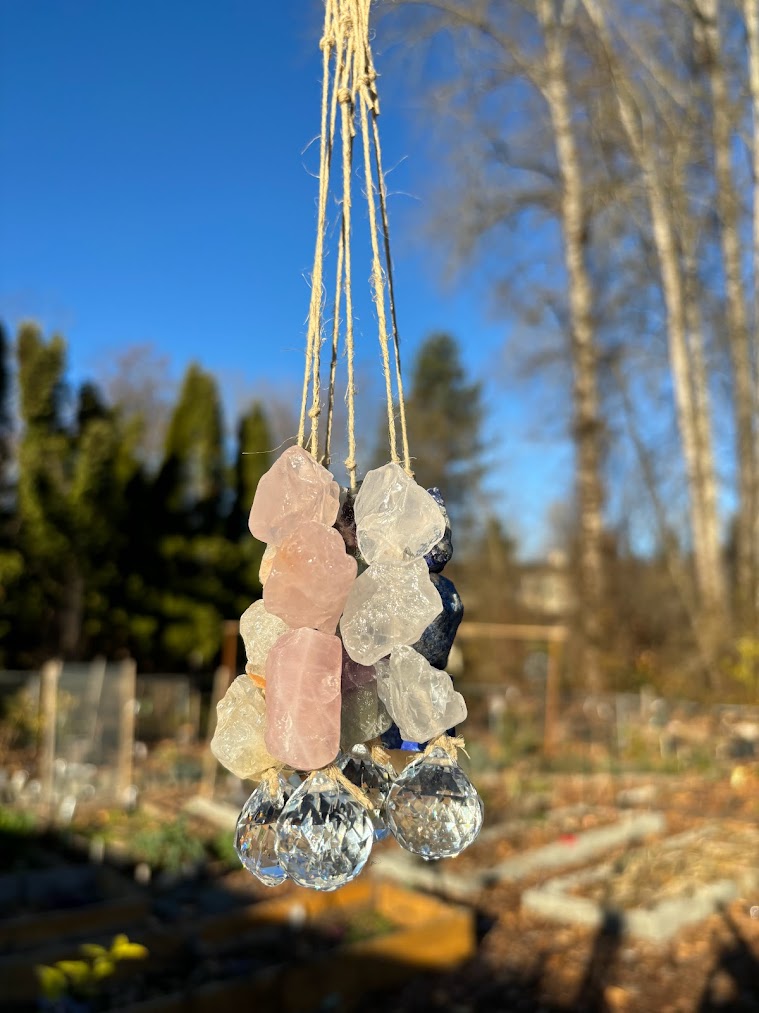 Fluorite Crystal Suncatcher