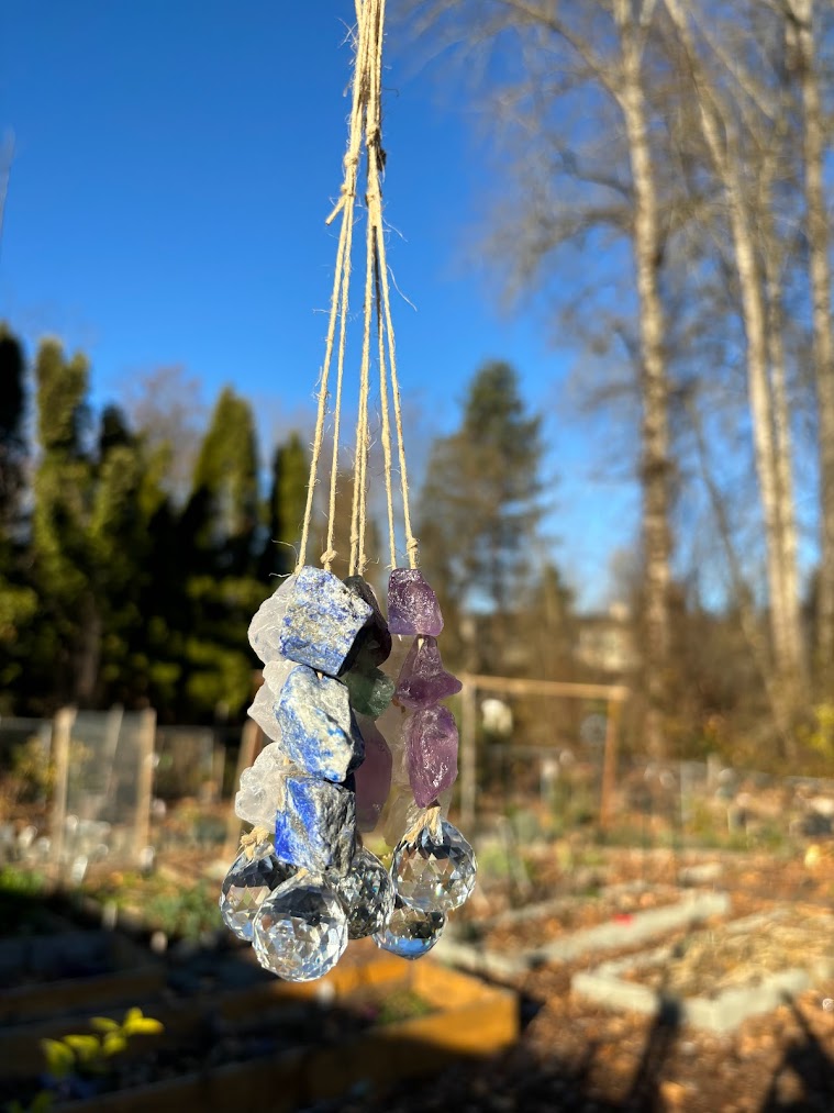  Raw Crystal Sun catcher handmade 